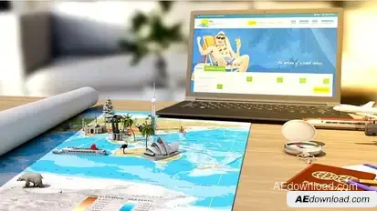 Travel With Us Logo Stings template preview