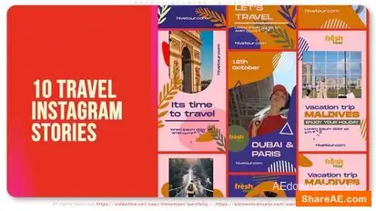 Travels Stories IG Pack Openers template preview