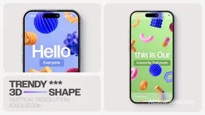 Trendy 3D Shape Stories Product Promo template preview