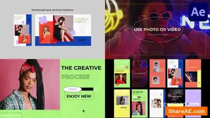 Trendy Creative Scenes for After Effects Openers template preview