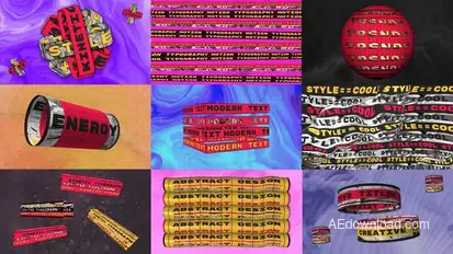 Trendy Kinetic Titles Titles template preview