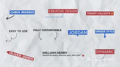 Trendy Social Media Callouts Elements template preview