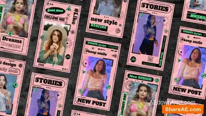 Trendy Stories Openers template preview