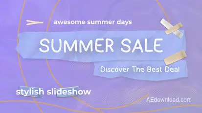 Trendy Summer Slideshow Openers template preview