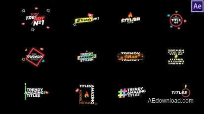 Trendy Titles Titles template preview