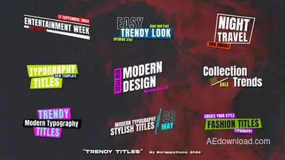 Trendy Titles Titles template preview