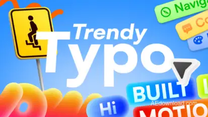 Trendy Typo Titles template preview