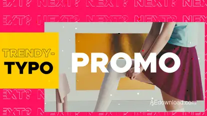 Trendy Typography Promo Video Displays template preview