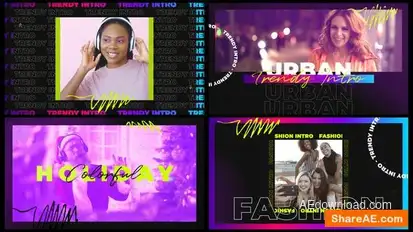 Trendy Urban Intro Openers template preview