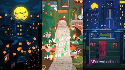 Trendy Vertical Christmas Stories Openers template preview