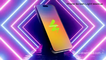 Trendy Vertical Phone Screen Mockup Product Promo template preview