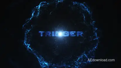 Trigger Particle Reveal Logo Stings template preview