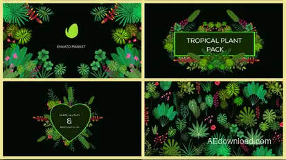 Tropical Plant Pack Elements template preview