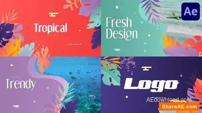 Tropical Promo Slideshow | After Effects Openers template preview
