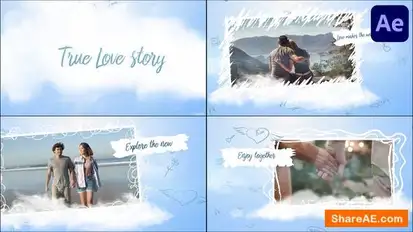 True Love Story for After Effects Openers template preview