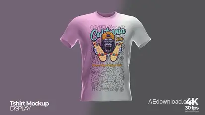 Tshirt Mockup Video Displays template preview