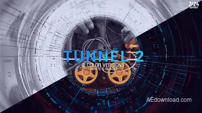 Tunnel 2 Video Displays template preview