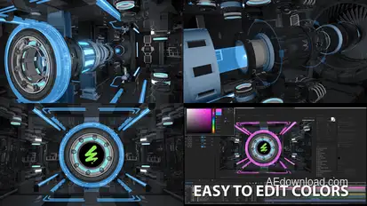 Turbine Particle Accelerator Logo Logo Stings template preview