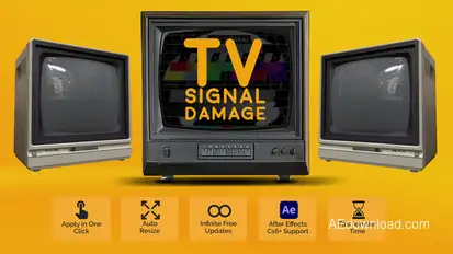 TV Signal Damage Elements template preview
