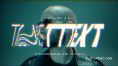 Twisted Text Effects Titles template preview