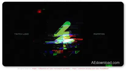 Twitch Logo Animation Logo Stings template preview