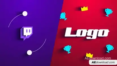 Twitch Logo Reveal Logo Stings template preview