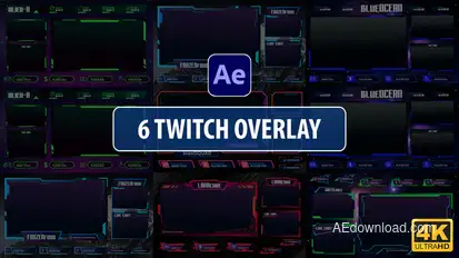 Twitch Overlay Stream | After Effects broadcast-packages template preview