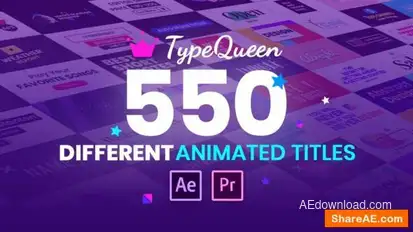 Videohive TypeQueen – Animated Title and Kinetic Text Titles template preview