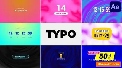 TYPO for After Effects Openers template preview