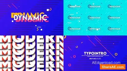 Typo Intro Openers template preview