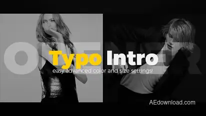 Typo Intro Opener Openers template preview