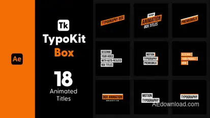 Typo Kit Box Titles for After Effects Titles template preview