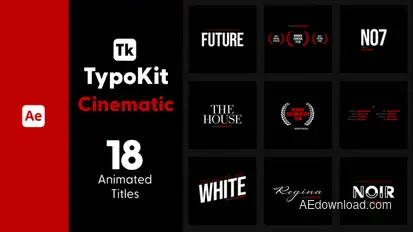 Typo Kit Cinematic Titles for After Effects Titles template preview