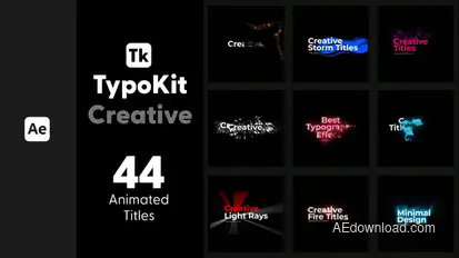 Typo Kit Creative Titles for After Effects Titles template preview