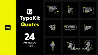 Typo Kit Quotes Titles for After Effects Titles template preview