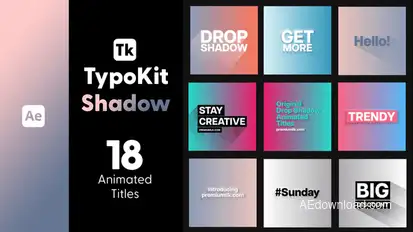 Typo Kit Shadow Titles for After Effects Titles template preview
