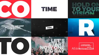 Motion titles Openers template preview