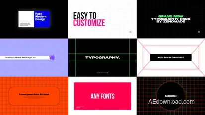 Typo Pack Titles template preview