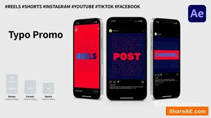 Typo Promo | Reels / Shorts / Tik Tok Openers template preview