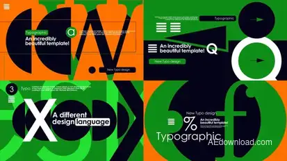 Typo Scenes Titles template preview