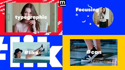 Typographic Clap Intro Openers template preview