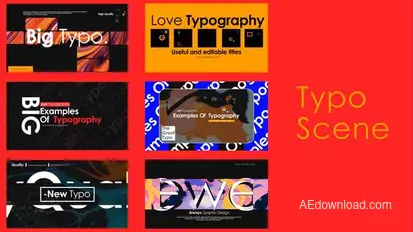 Typographic Scenes V3 Titles template preview