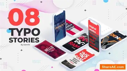 Typographic Stories Openers template preview