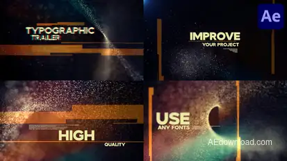 Typographic Trailer for After Effects Titles template preview