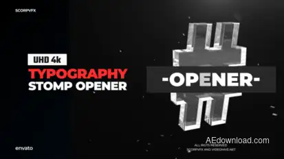 Typography & Symbols Intro Titles template preview