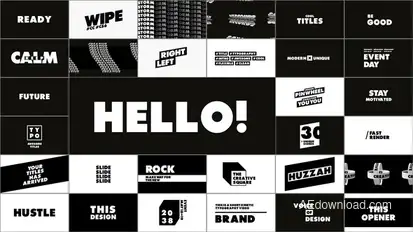 Typography & Titles Titles template preview