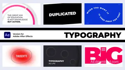 Typography Titles template preview