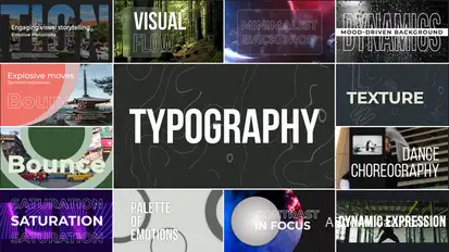 Typography Titles template preview