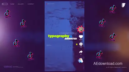 Typography and Modern TikTok Elements Elements template preview