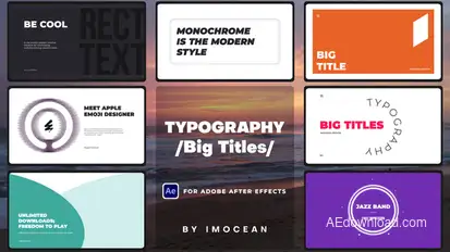 Typography Big Titles Video Displays template preview